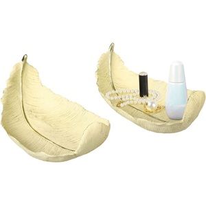 Leaf Shaped Serving Platter Set, Set of 2